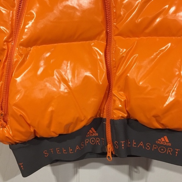 ADIDAS Women’s Stella Sport ORANGE Puffer Jacket - Picture 6 of 8
